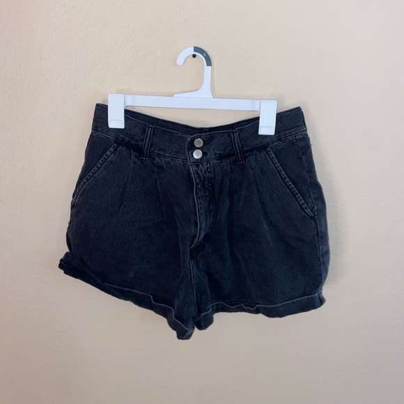 Super cute black denim Shorts 501 style y2k relaxed fit bottoms retro indie vibe - Picture 2 of 12